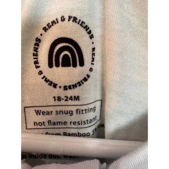 Remi &‎ Friends Baby Pajamas 18-24M Bamboo Limited Edition Zip Green Print - Picture 4 of 7